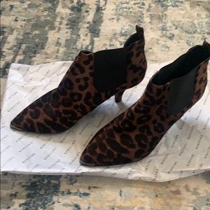 Asos Leopard print booties, size 7